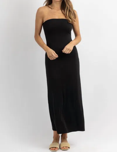Sky To Moon Muse Midi Dress In Black In Black