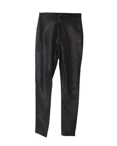 Isabel Marant Shimmering Skinny Pants In Black Polyamide In Black