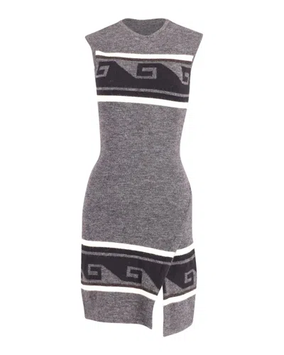 Isabel Marant Sleeveless Knitted Dress In Grey Polyamide In Grey