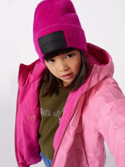 Marc Jacobs Logo-patch Wool Beanie In Pink