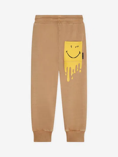 Marc Jacobs Kids Smiley Joggers In Brown