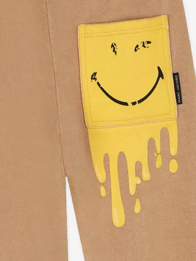 Marc Jacobs Kids Smiley Joggers In Brown