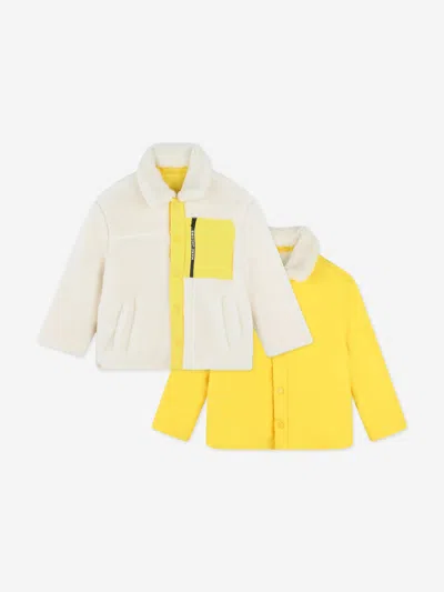 Marc Jacobs Kids Smiley Reversible Jacket In Ivory