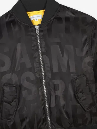 Marc Jacobs Logo-jacquard Bomber Jacket In Black
