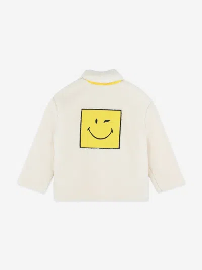 Marc Jacobs Kids Smiley Reversible Jacket In Ivory
