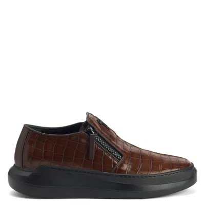 Shop Giuseppe Zanotti Conley Zip In Brown