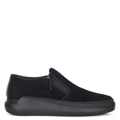 Giuseppe Zanotti Kashton Suede Sneaker In Black