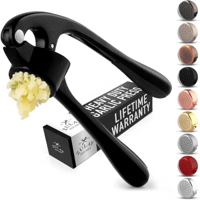 Zulay Kitchen Durable Garlic Masher With Soft, Easy To Squeeze Handle In Black