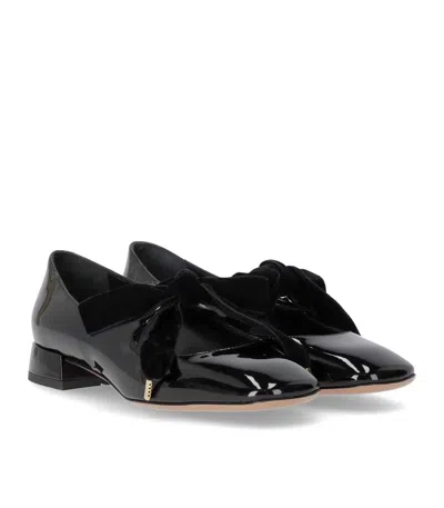 A.bocca Mary Jane Black Ballet Flat With Bow In Black