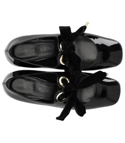 A.bocca Mary Jane Black Ballet Flat With Bow In Black