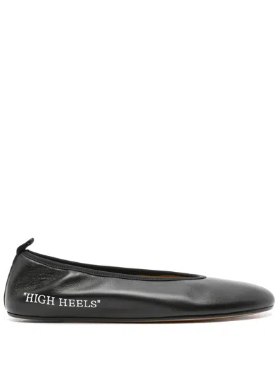 Off-white Flat Shoes In Black /white