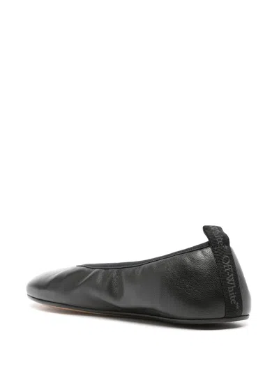 Off-white Flat Shoes In Black /white