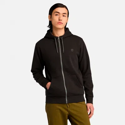 Timberland Men's Oyster River Chest Logo Brushback Zip Hoodie In Multi
