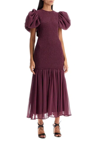 Shop Rotate Birger Christensen Chiffon Smock Dress In Purple