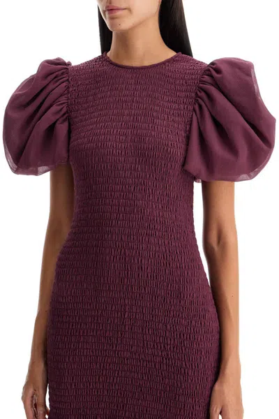 Shop Rotate Birger Christensen Chiffon Smock Dress In Purple