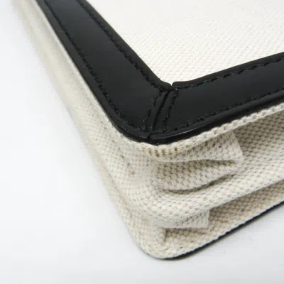 Pre-owned Balenciaga Navy Pouch White Canvas Shoulder Bag ()