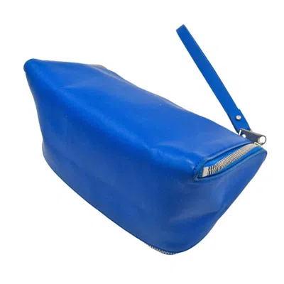 Pre-owned Bottega Veneta Blue Leather Clutch Bag ()