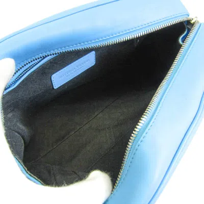 Pre-owned Bottega Veneta Blue Leather Clutch Bag ()