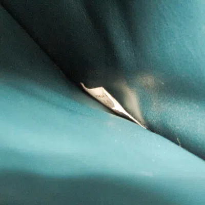 Pre-owned Bottega Veneta Bloc Turquoise Leather Clutch Bag ()