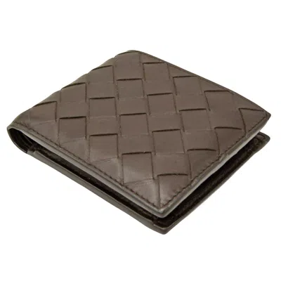 Pre-owned Bottega Veneta Intrecciato Brown Leather Wallet  ()