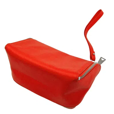 Pre-owned Bottega Veneta Organizer Red Leather Clutch Bag ()