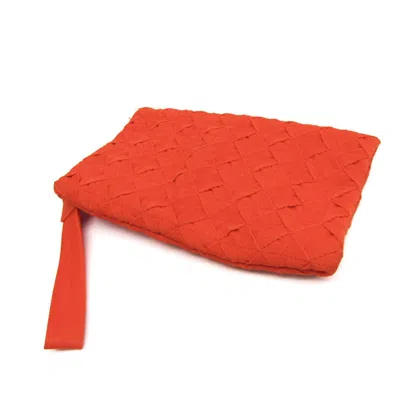 Pre-owned Bottega Veneta Orange Leather Clutch Bag ()