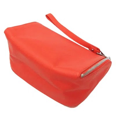 Pre-owned Bottega Veneta Organizer Red Leather Clutch Bag ()