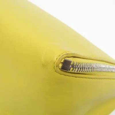 Pre-owned Bottega Veneta Organizer Yellow Leather Clutch Bag ()