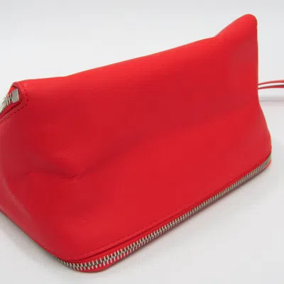 Pre-owned Bottega Veneta Organizer Red Leather Clutch Bag ()