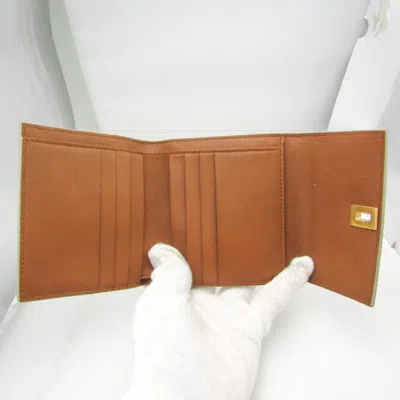 Pre-owned Bottega Veneta Palmerato White Leather Wallet  ()