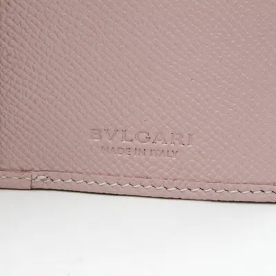 Pre-owned Bulgari Pink Leather Wallet  ()