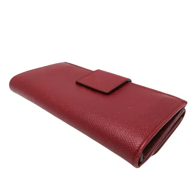 Pre-owned Bulgari Bvlgari Bvlgari Burgundy Leather Wallet  ()