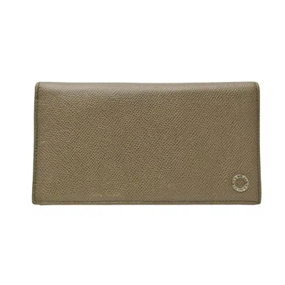 Pre-owned Bulgari Bvlgari Bvlgari Grey Leather Wallet  ()