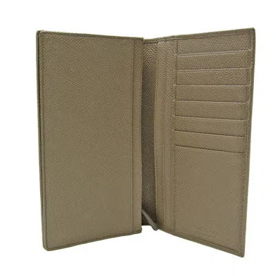 Pre-owned Bulgari Bvlgari Bvlgari Grey Leather Wallet  ()