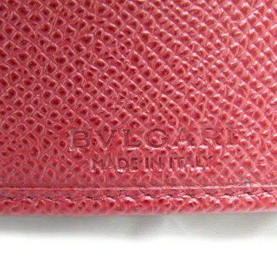 Pre-owned Bulgari Bvlgari Bvlgari Burgundy Leather Wallet  ()