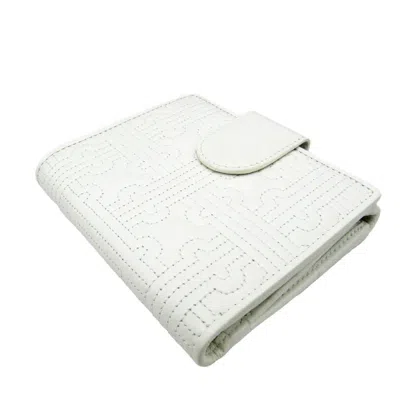 Pre-owned Bulgari Parentesi White Leather Wallet  ()
