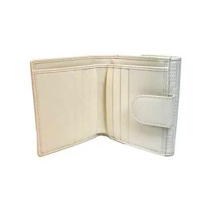 Pre-owned Bulgari Parentesi White Leather Wallet  ()