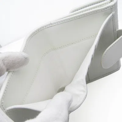 Pre-owned Bulgari Parentesi White Leather Wallet  ()