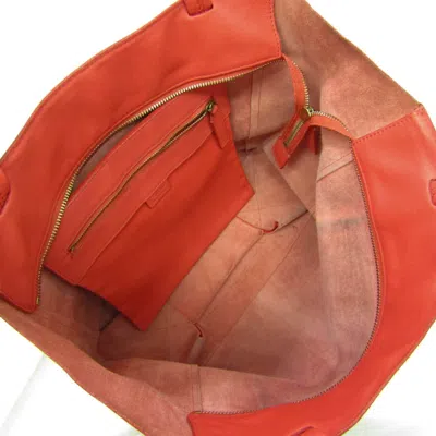 Pre-owned Celine Céline Horizontal Red Leather Tote Bag ()