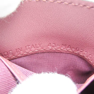 Pre-owned Dior Saddle Pink Leather Wallet  ()