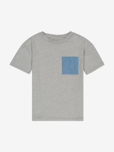 Dl1961 Kids Pocket T-shirt In Grey