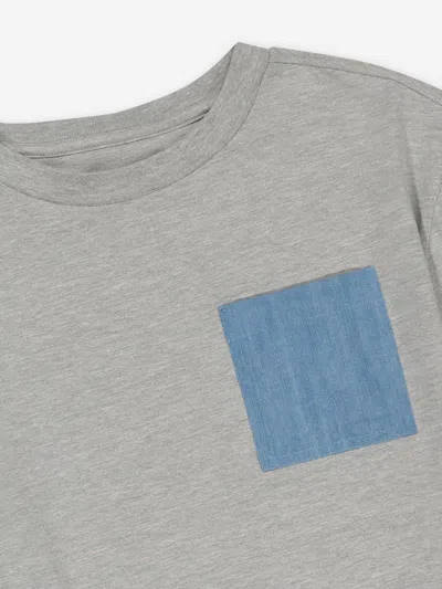 Dl1961 Kids Pocket T-shirt In Grey