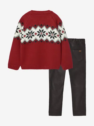 Paz Rodriguez Fair Isle-knit Sweater In Red