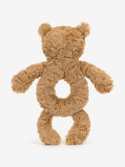 Jellycat Bartholomew Bear Ring Rattle In Brown