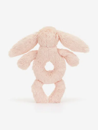 Jellycat Bashful Blush Bunny Ring Rattle In Pink