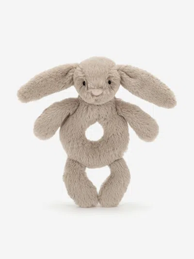 Jellycat Bashful Beige Bunny Ring Rattle In Beige