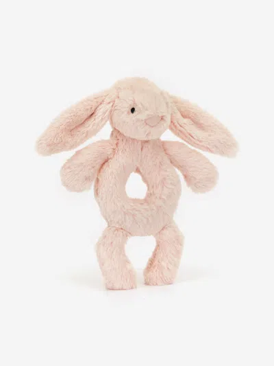 Jellycat Bashful Blush Bunny Ring Rattle In Pink
