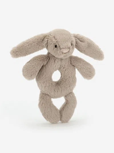 Jellycat Bashful Beige Bunny Ring Rattle In Beige
