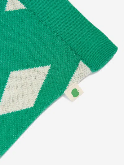 The Bonnie Mob Kids Alden Diamond Knit Joggers In Green