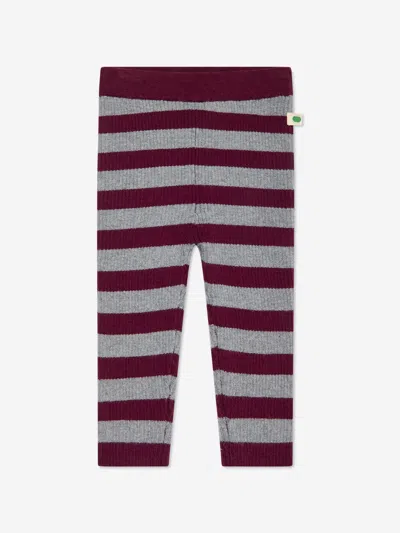 The Bonnie Mob Girls Perry Ribbed Knit Leggings In Grey